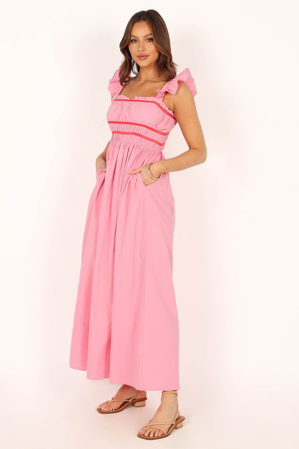 DRESSES @Becky Midi Dress - Pink