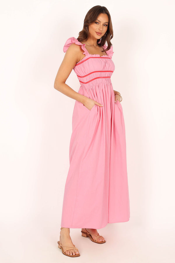 DRESSES @Becky Midi Dress - Pink