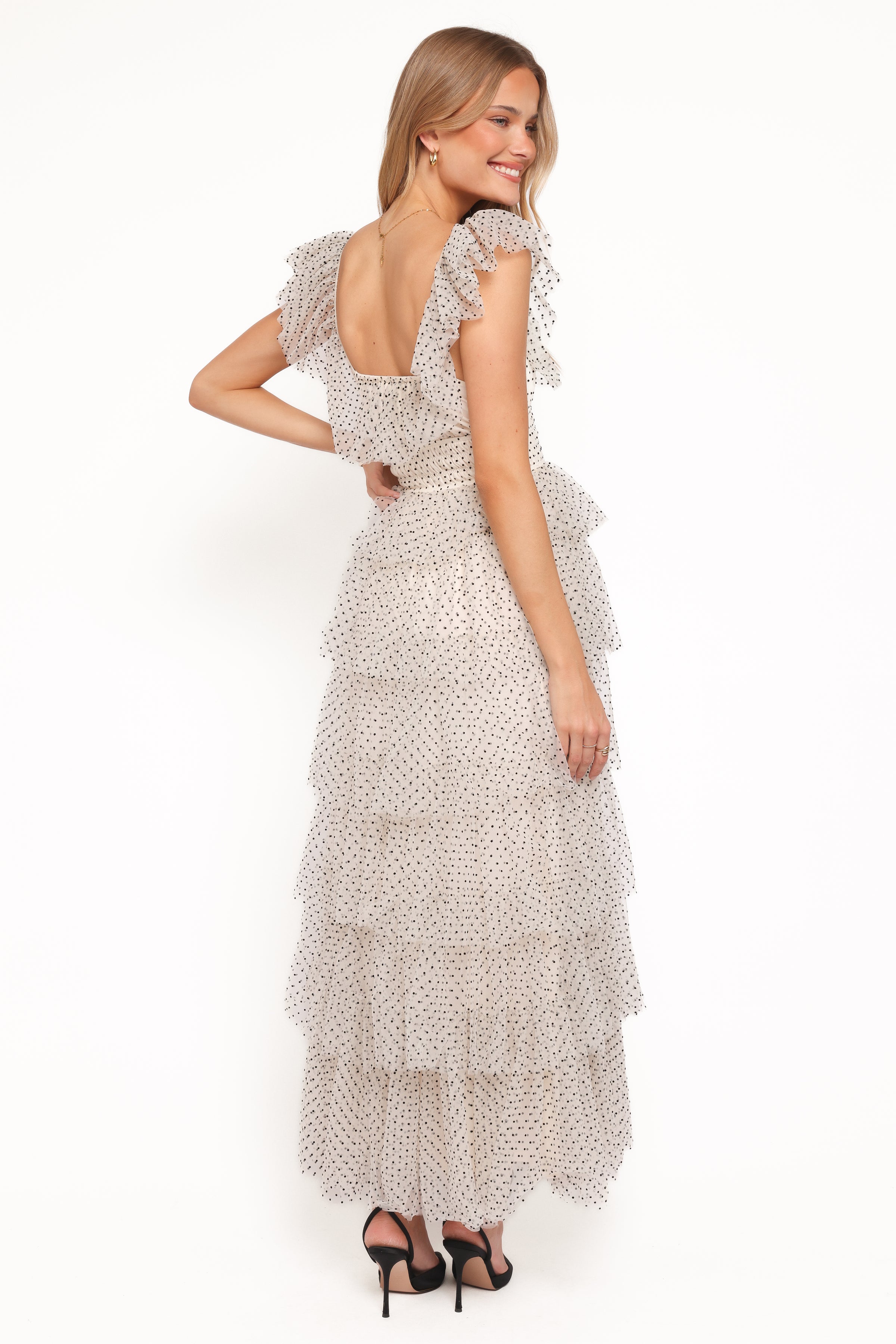 DRESSES Belle Maxi Dress - Cream Polka Dot