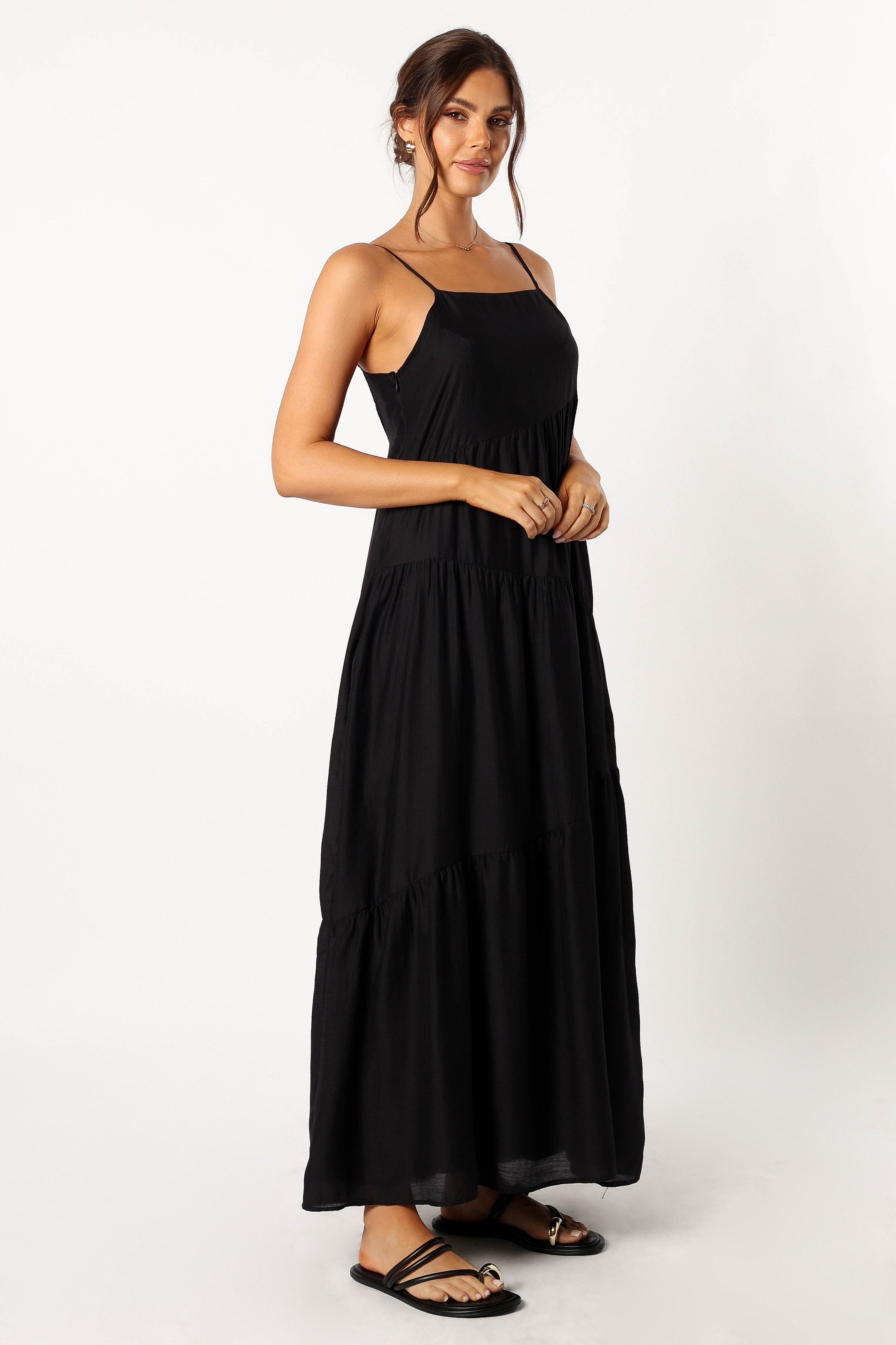 DRESSES @Bennie Midi Dress - Black