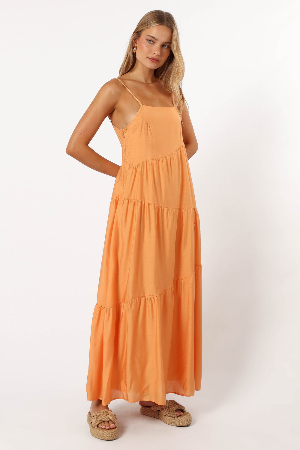 DRESSES @Bennie Midi Dress - Orange (Hold for Euro Summer)