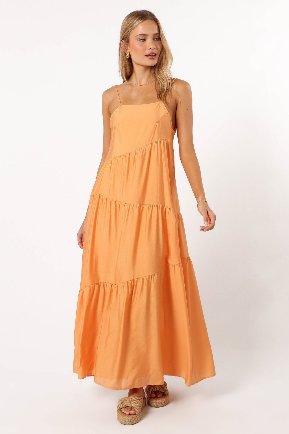 DRESSES @Bennie Midi Dress - Orange (Hold for Euro Summer)