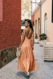 DRESSES @Bennie Midi Dress - Orange (Hold for Euro Summer)