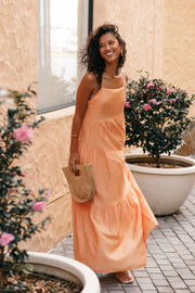 DRESSES @Bennie Midi Dress - Orange (Hold for Euro Summer)