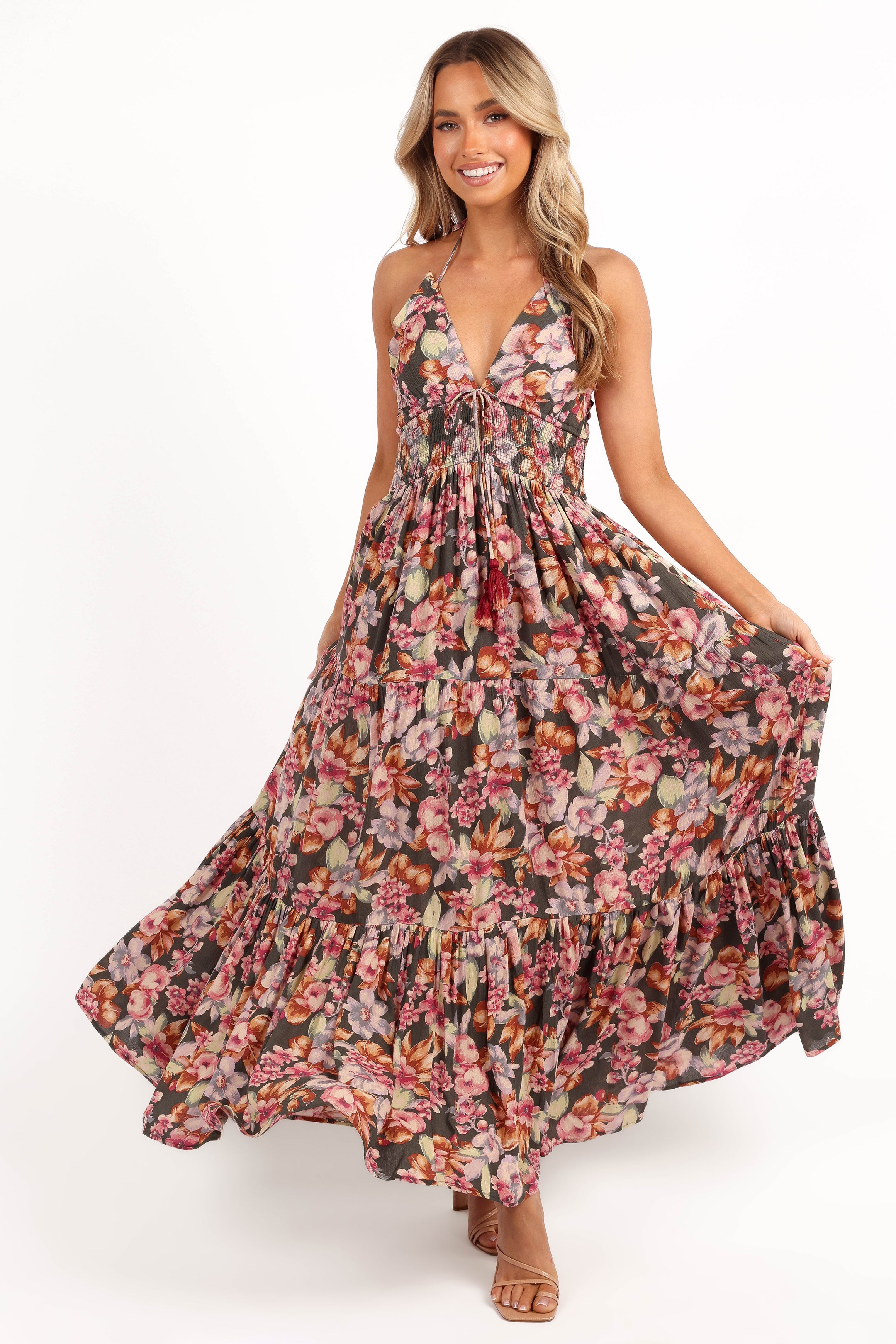 DRESSES Benson Maxi Dress - Dark Green/Multi
