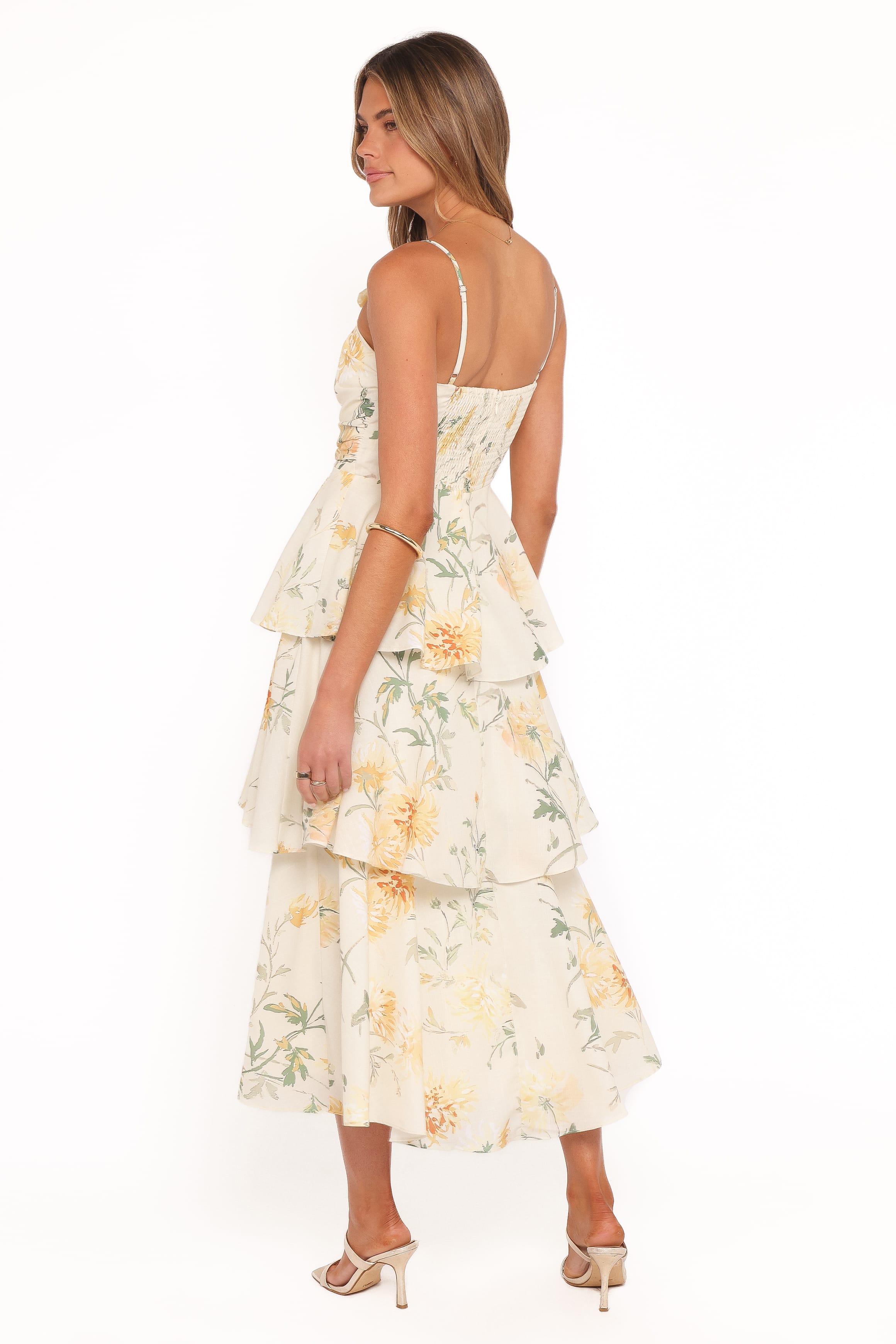 DRESSES Bernadette Midi Dress - Yellow Floral
