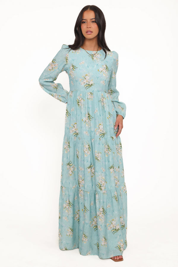 DRESSES Bernice Maxi Dress - Blue Floral