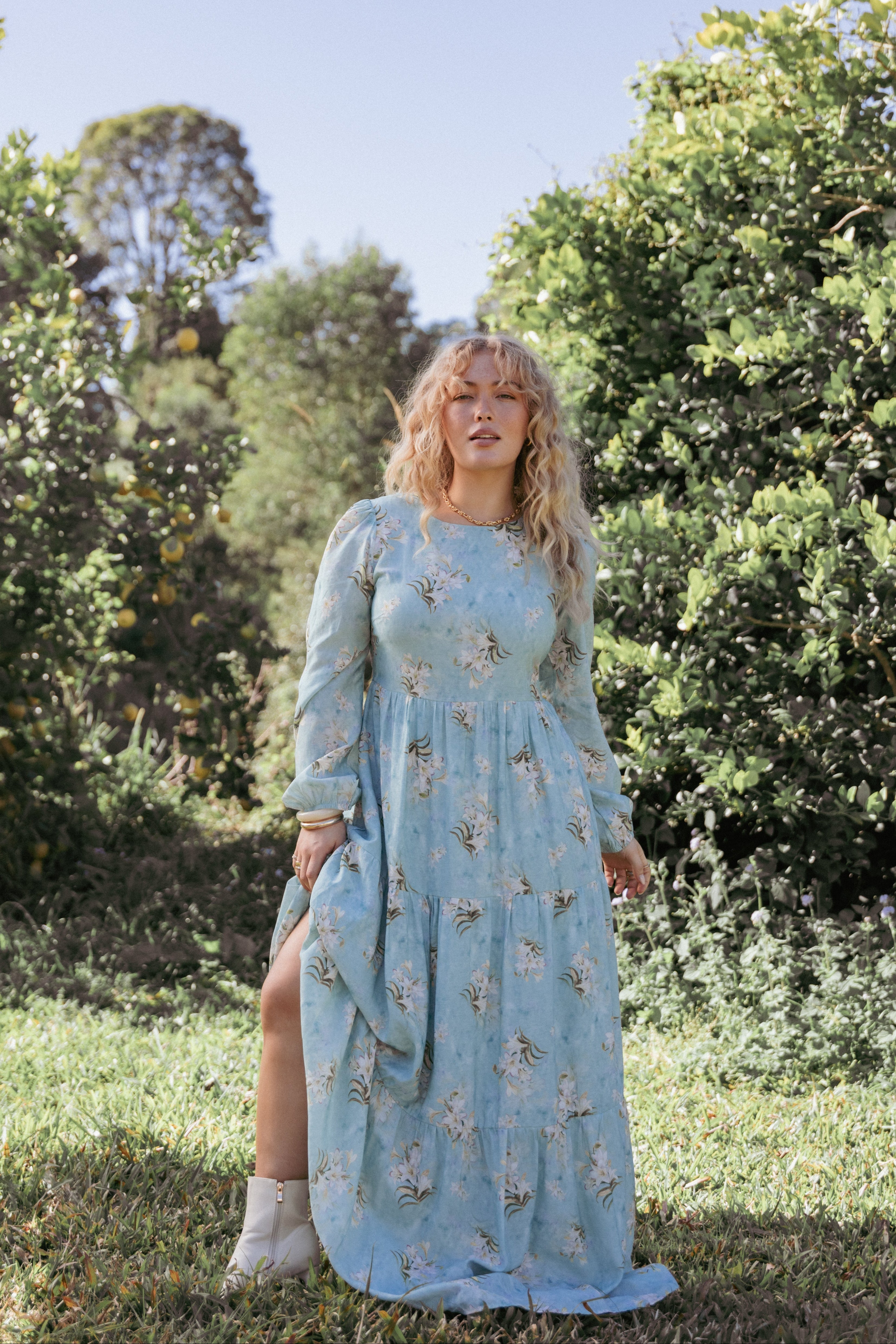 DRESSES Bernice Maxi Dress - Blue Floral