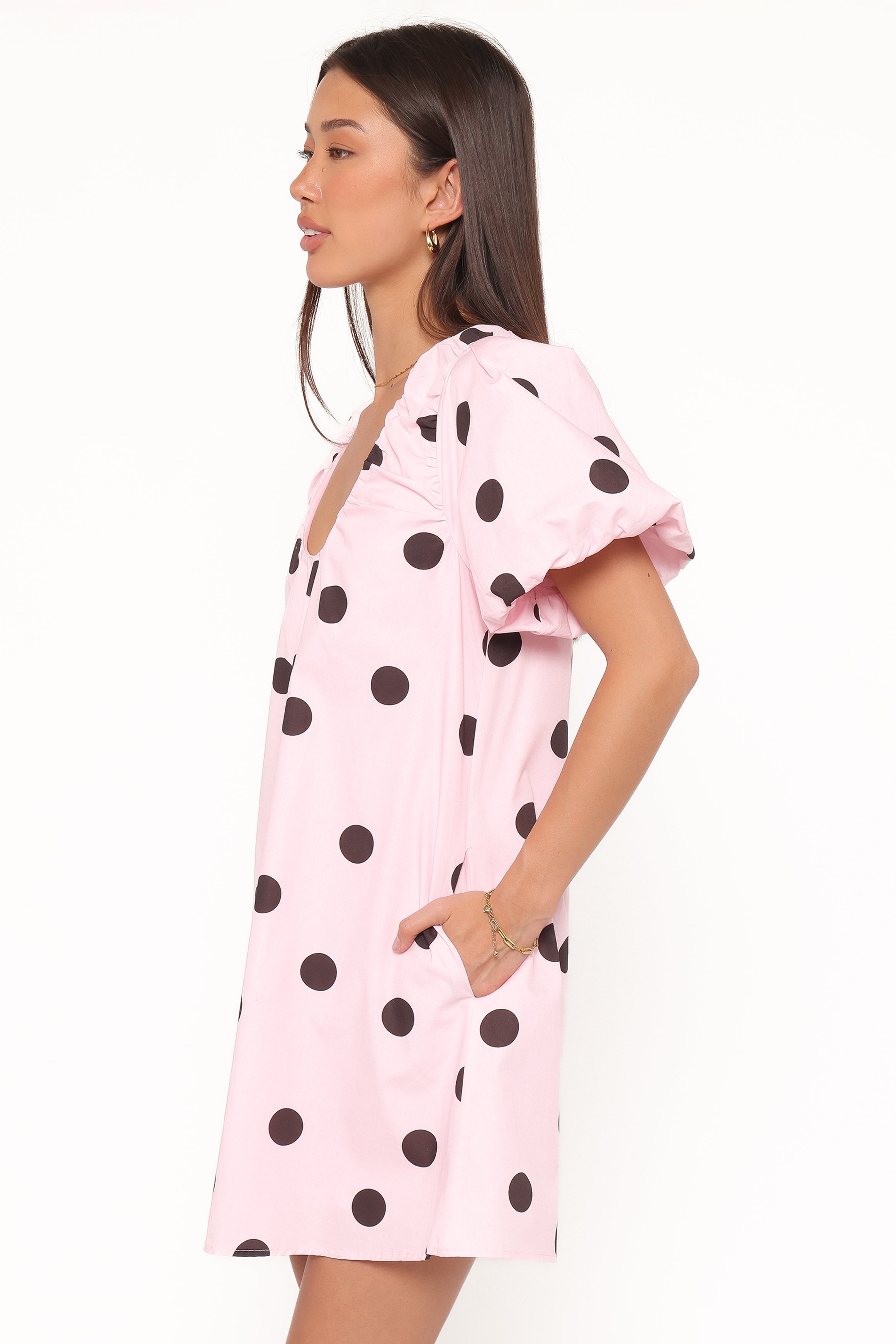 DRESSES Bertine Mini Dress - Pink Polka Dot