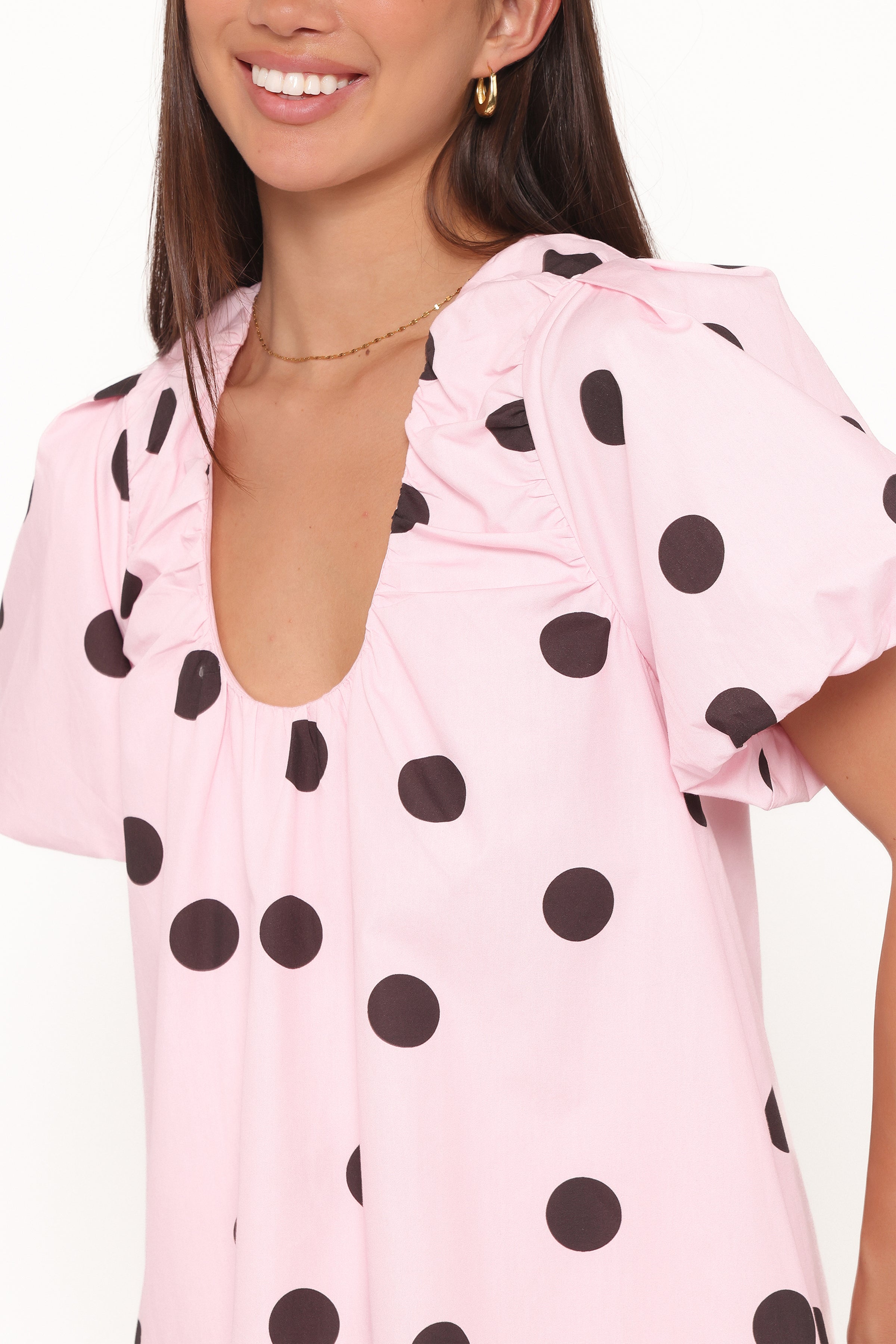 DRESSES Bertine Mini Dress - Pink Polka Dot