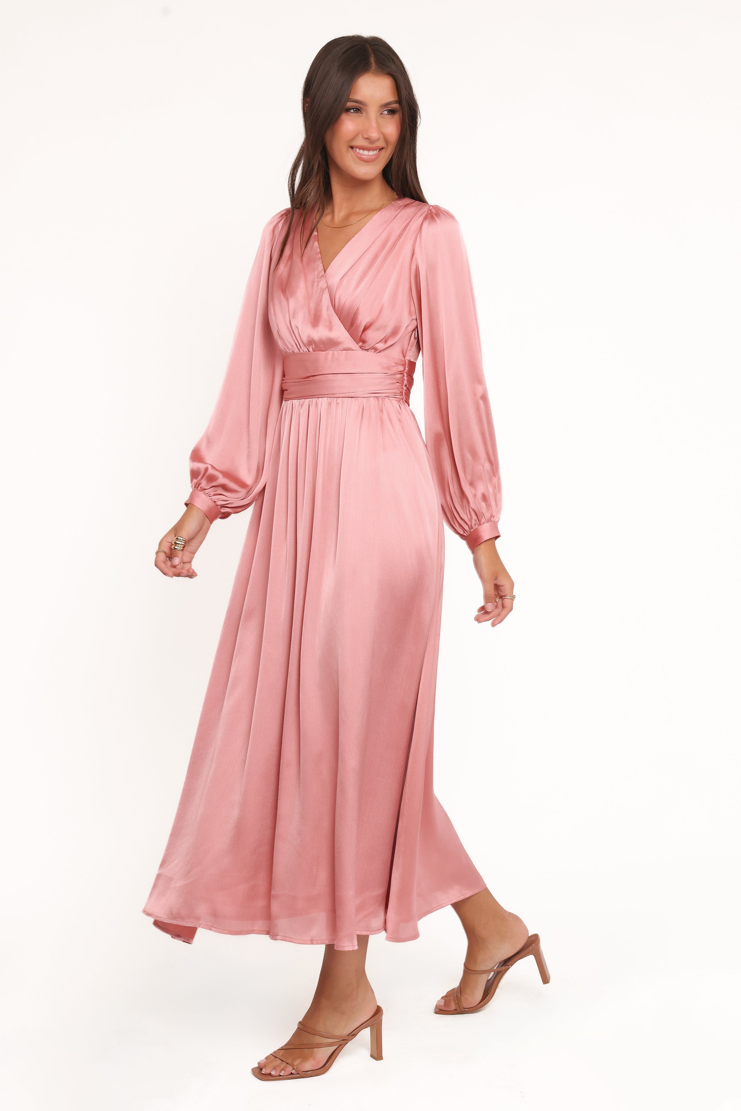 DRESSES Bethanny Long Sleeve Maxi Dress - Rose