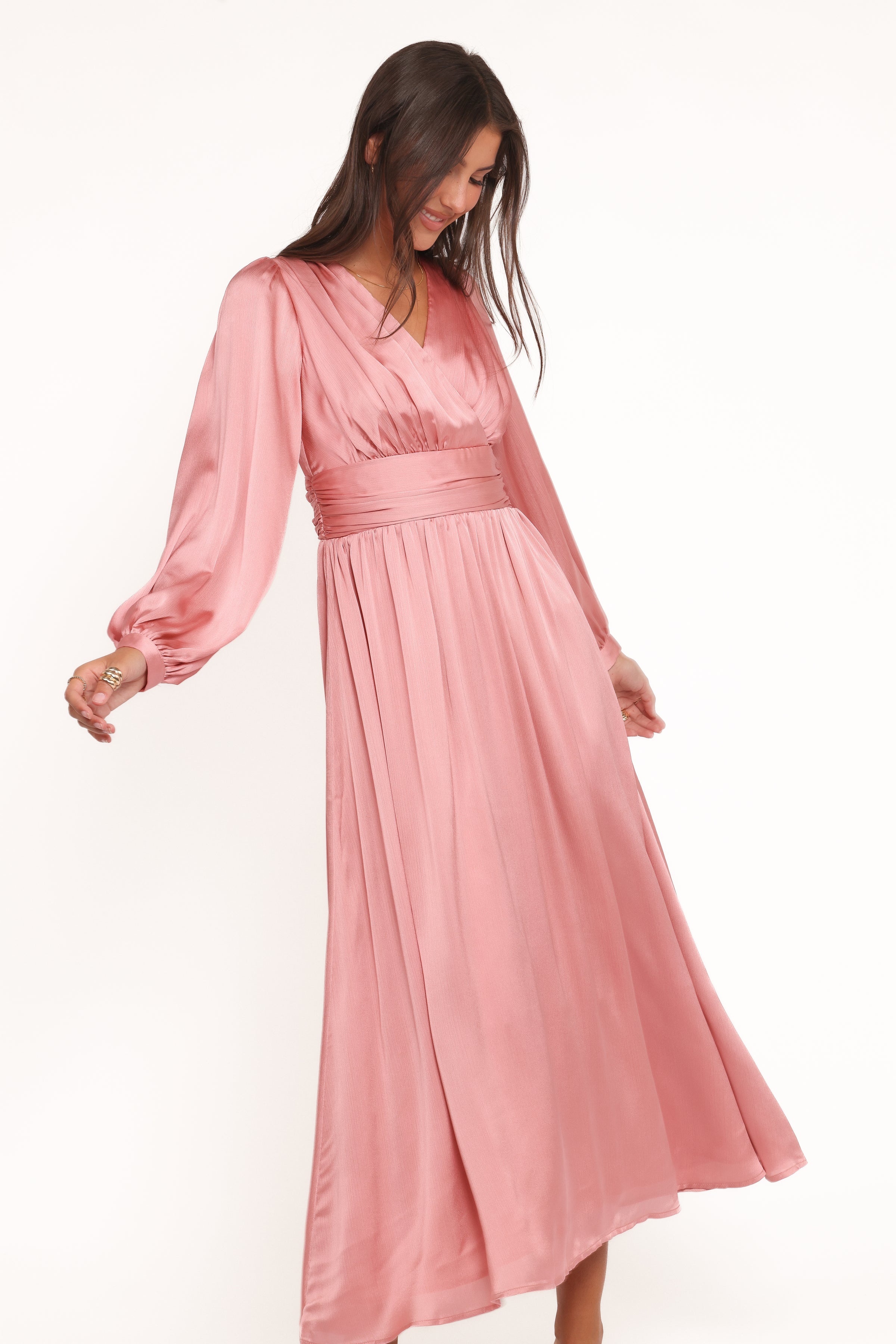 DRESSES Bethanny Long Sleeve Maxi Dress - Rose