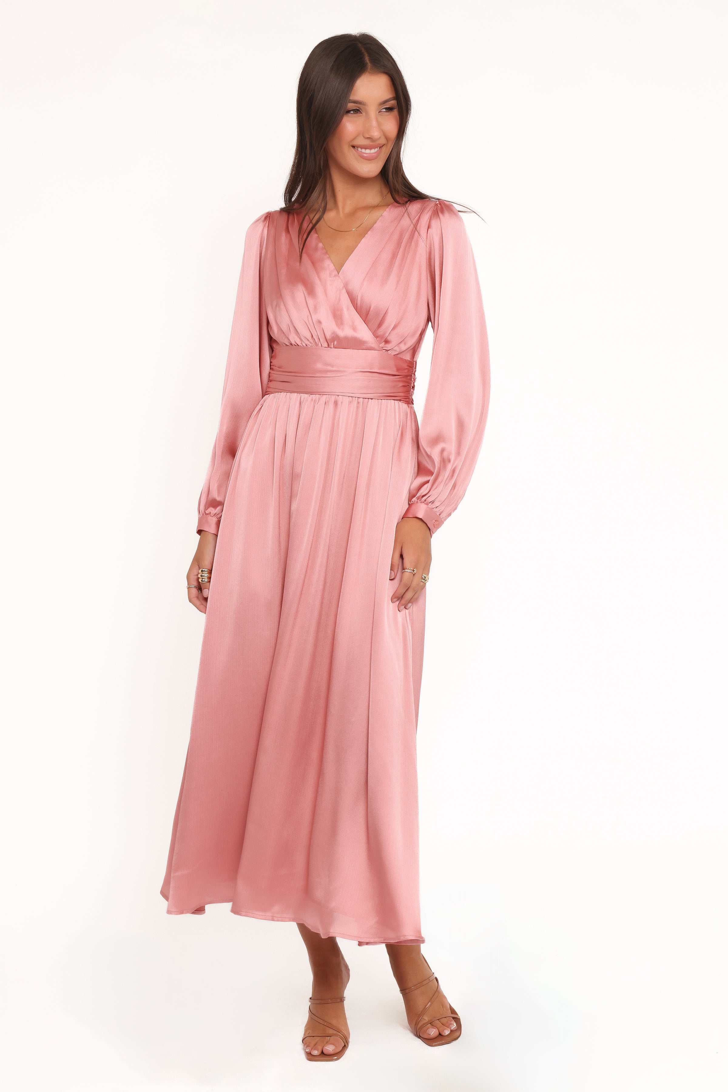 DRESSES Bethanny Long Sleeve Maxi Dress - Rose