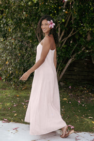 DRESSES Bethany Strapless Midi Dress - Rosewater