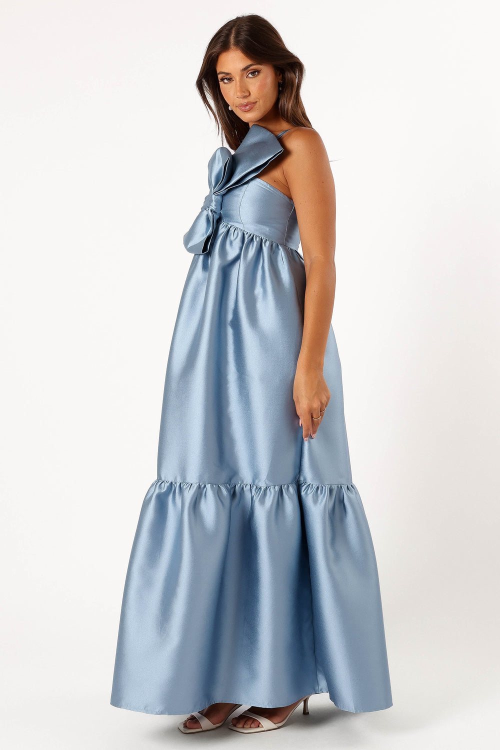 DRESSES @Betina Bow Front Maxi Dress - Blue