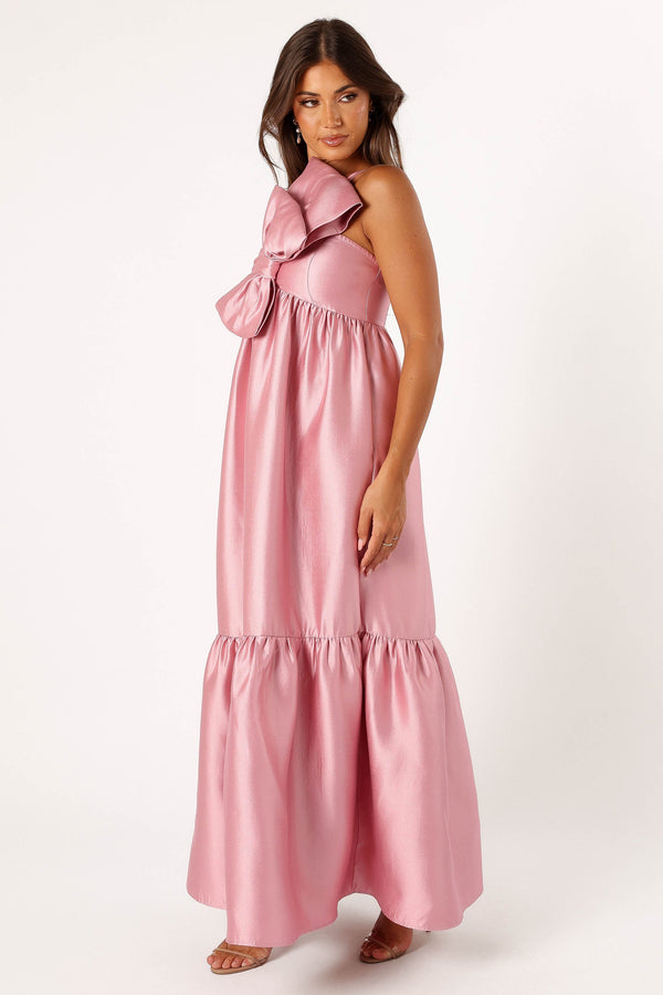 DRESSES @Betina Bow Front Maxi Dress - Dusty Rose