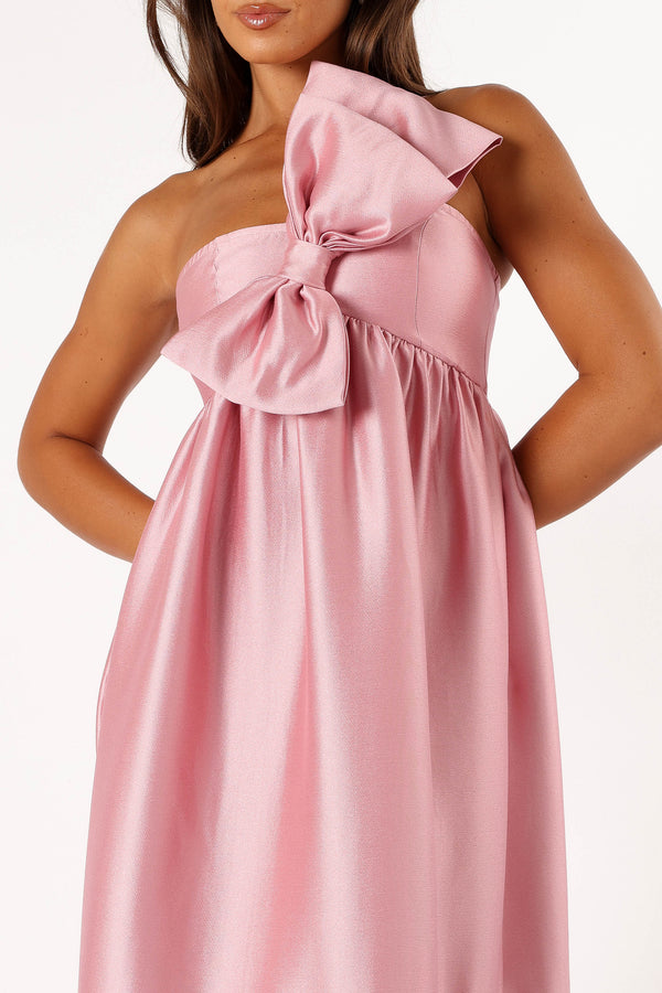 DRESSES @Betina Bow Front Maxi Dress - Dusty Rose