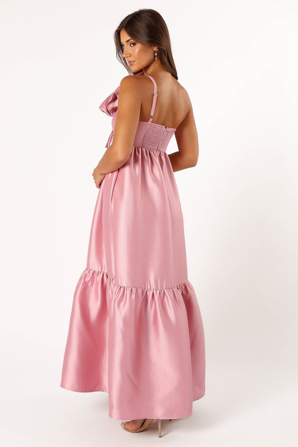 DRESSES @Betina Bow Front Maxi Dress - Dusty Rose