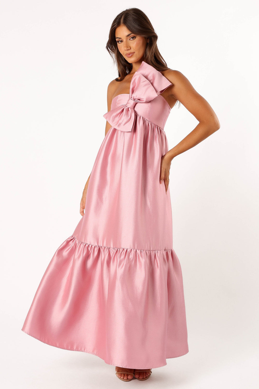 DRESSES @Betina Bow Front Maxi Dress - Dusty Rose