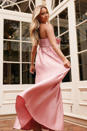 DRESSES Betina Bow Front Maxi Dress - Dusty Rose