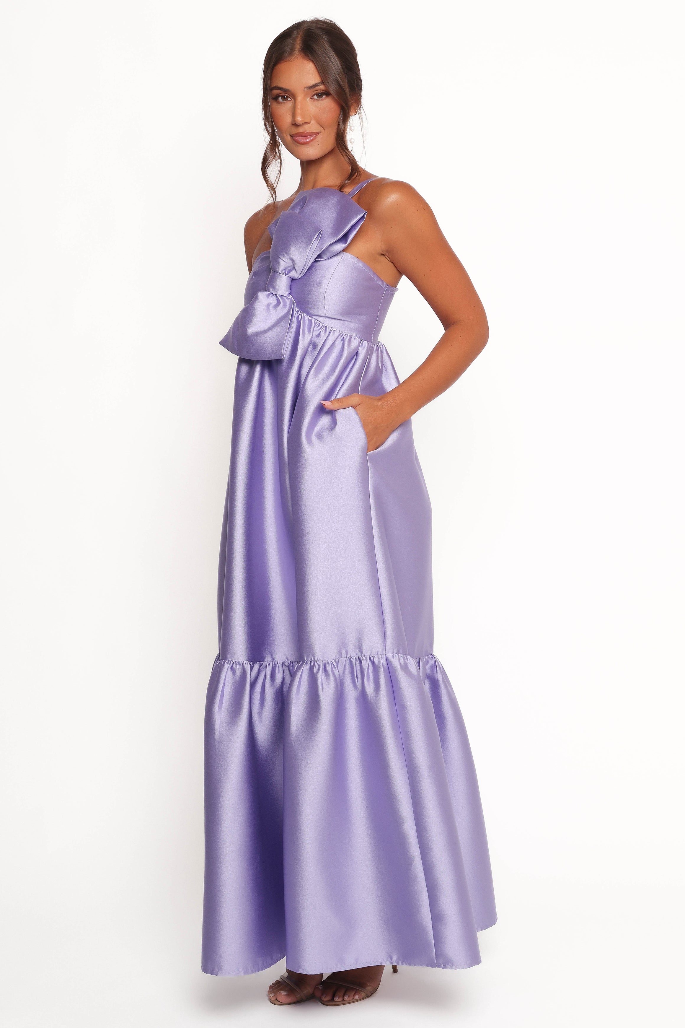 DRESSES Betina Bow Front Maxi Dress - Lilac