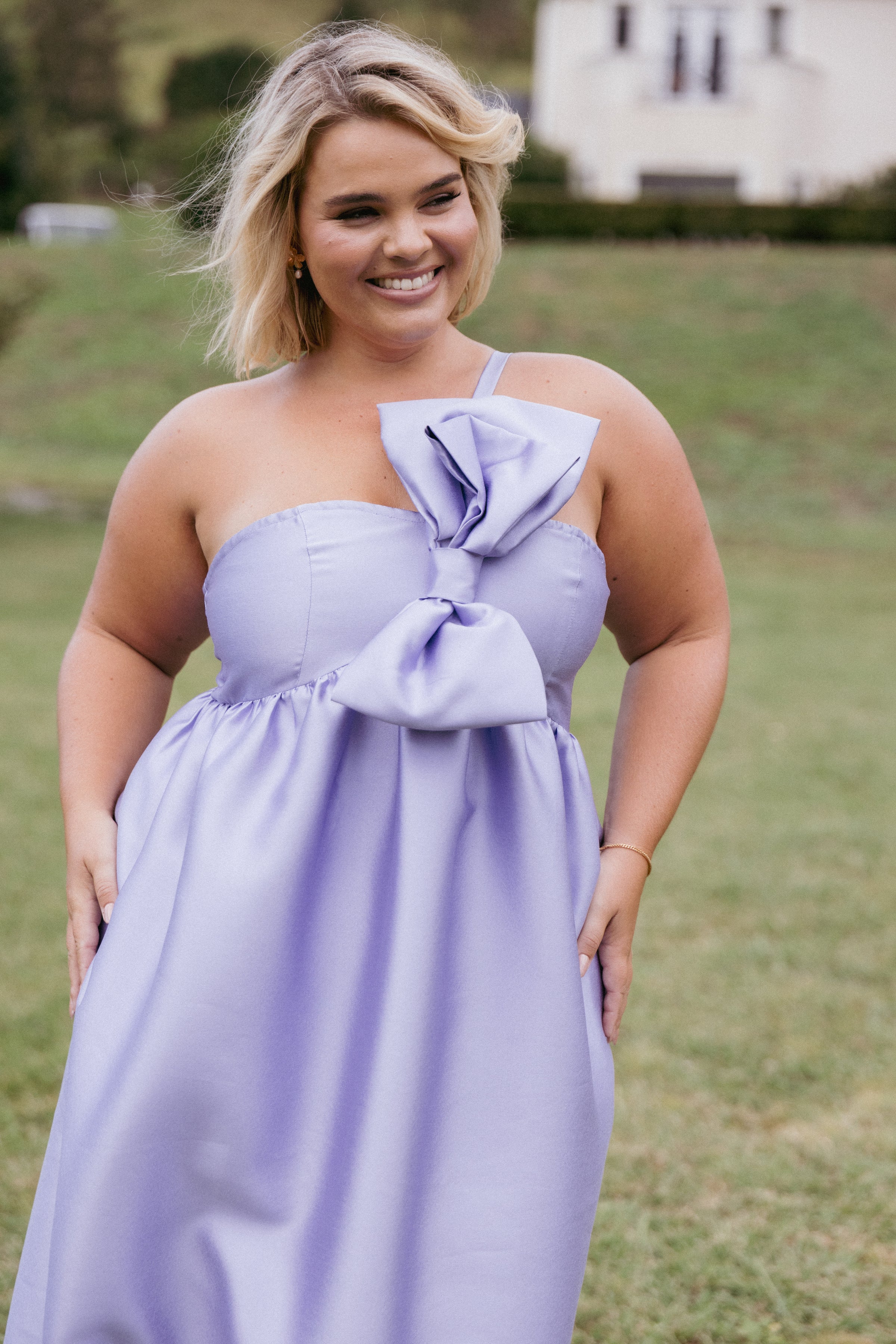 DRESSES Betina Bow Front Maxi Dress - Lilac