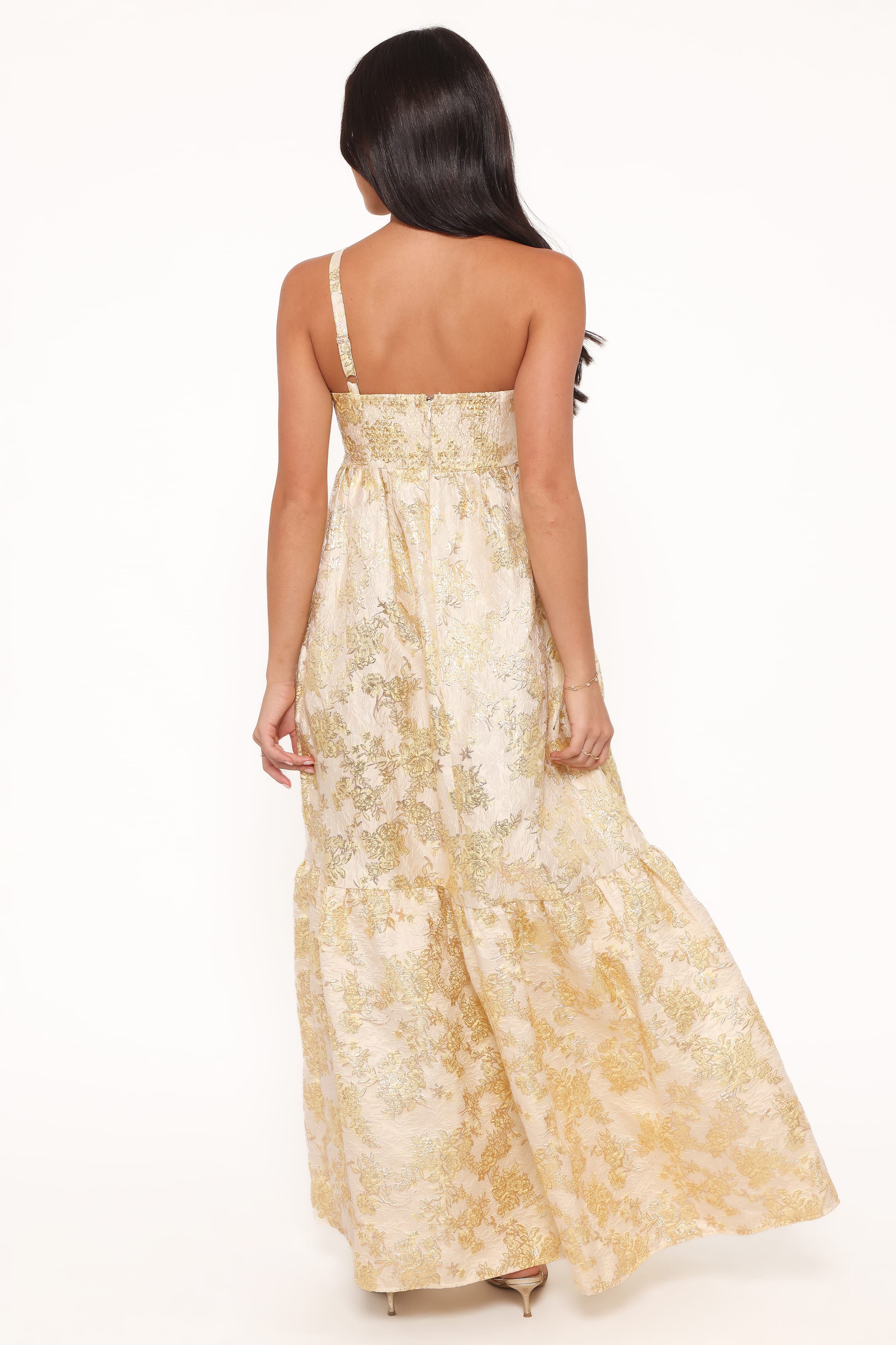 DRESSES Betina Bow Front Maxi Dress - Yellow Brocade
