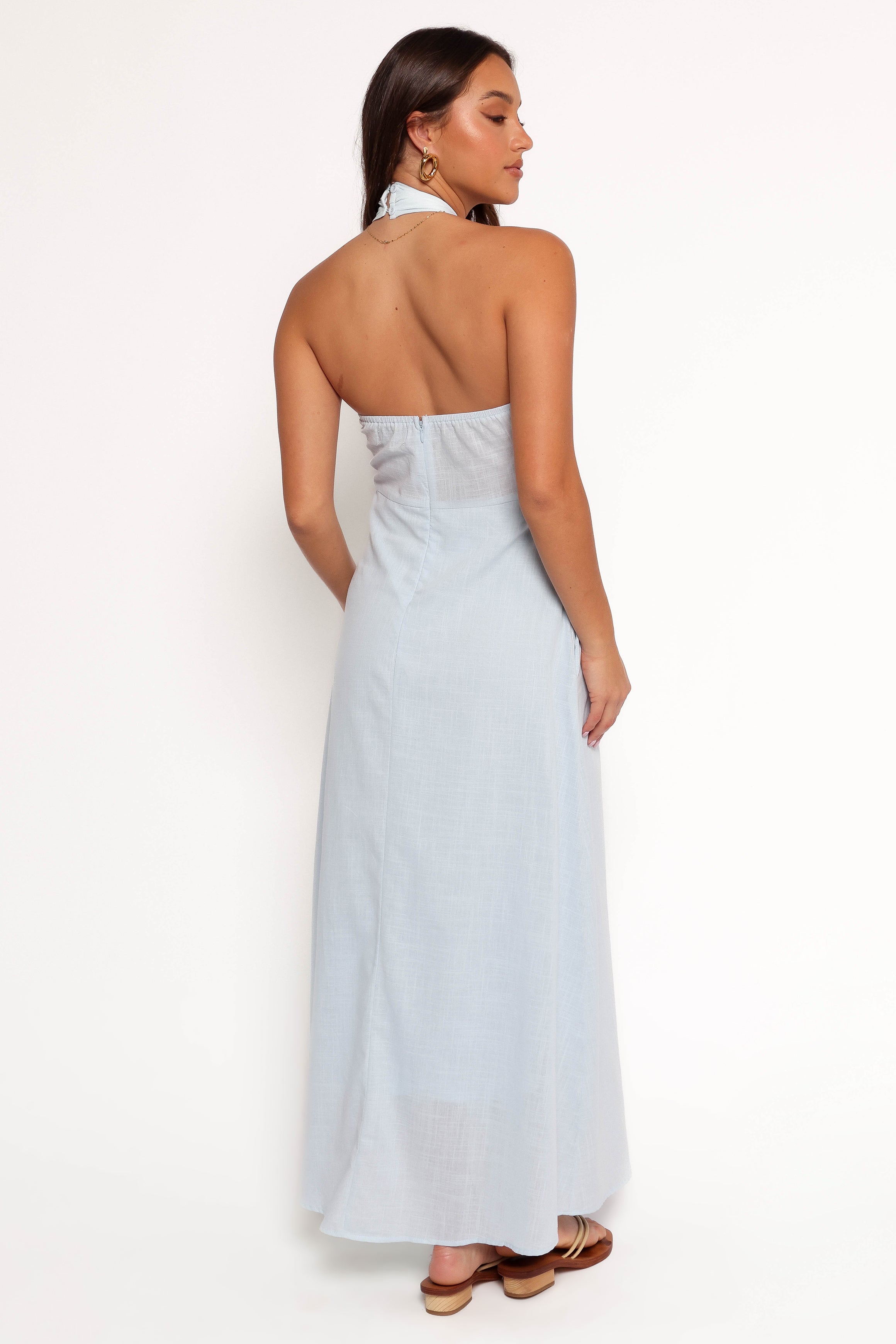 DRESSES Betsy Halterneck Maxi Dress - Pale Blue