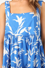 DRESSES Betty Tiered Mini Dress - Blue/White