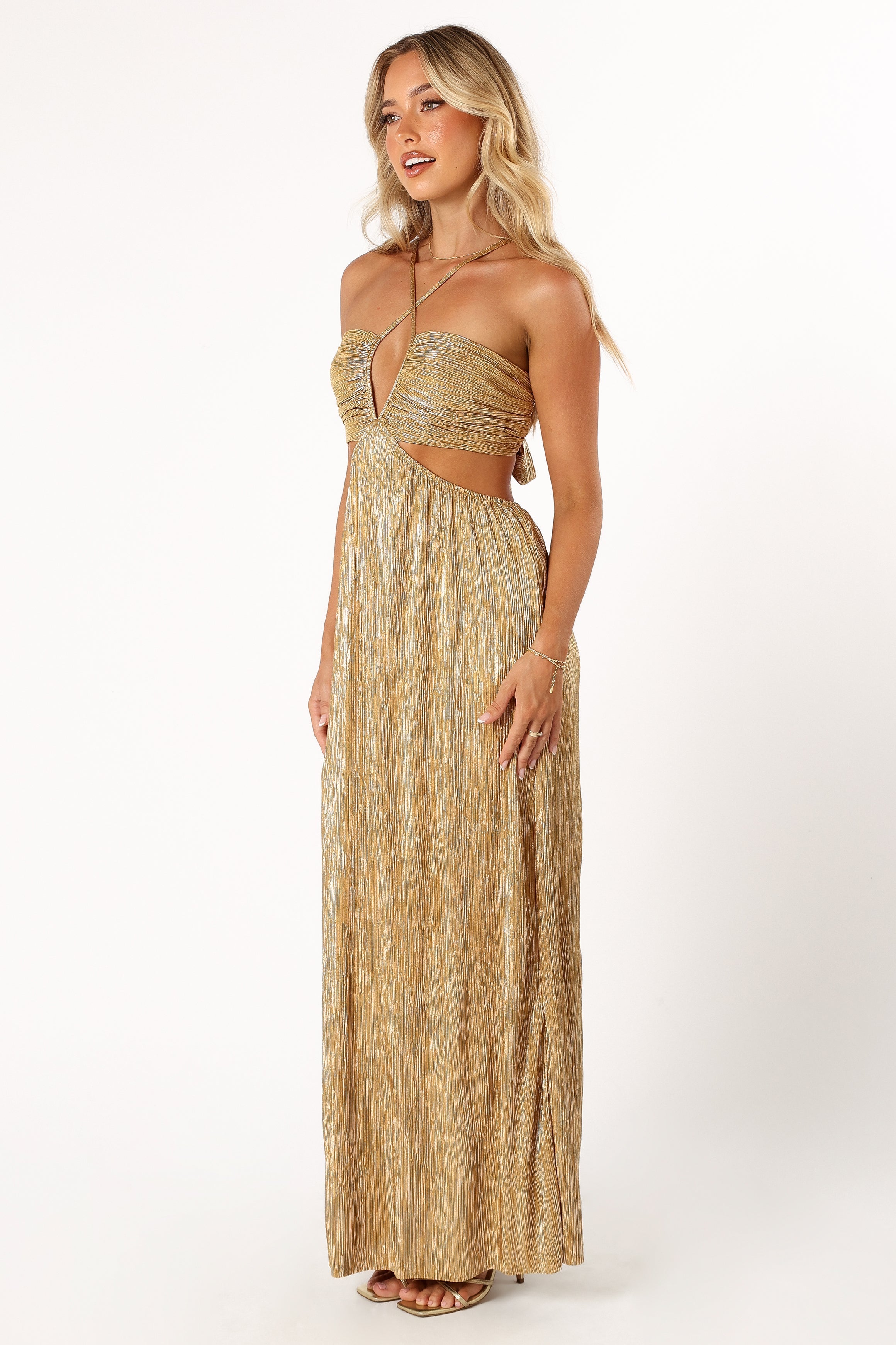 DRESSES @Beyz Midi Dress - Gold