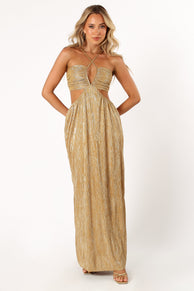 DRESSES @Beyz Midi Dress - Gold