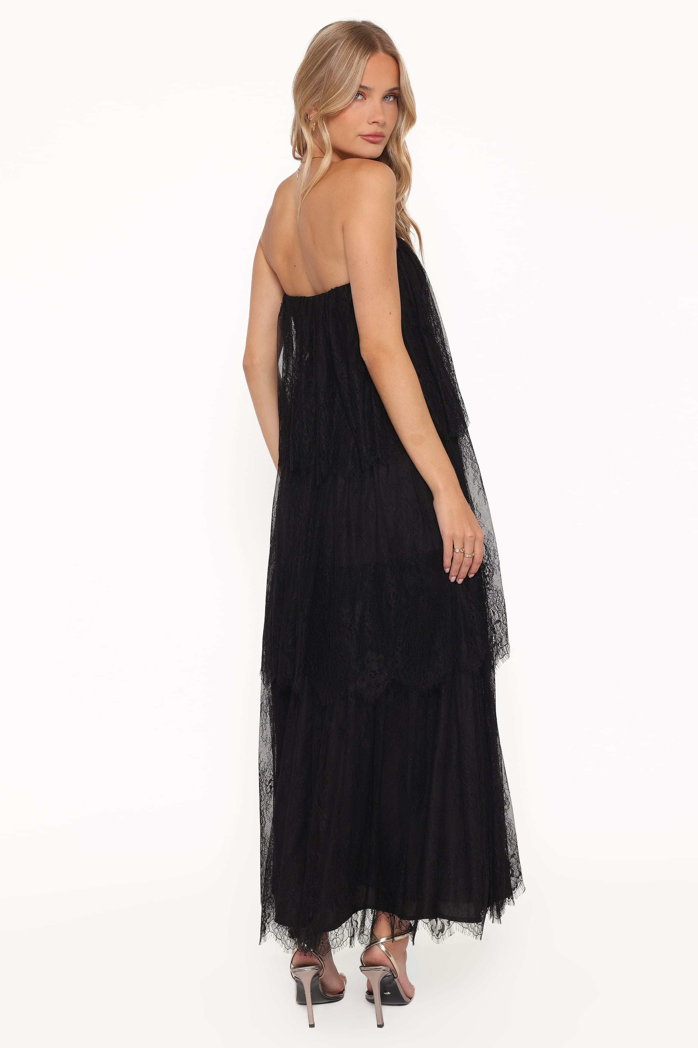DRESSES Bloom Strapless Maxi Dress - Black Lace