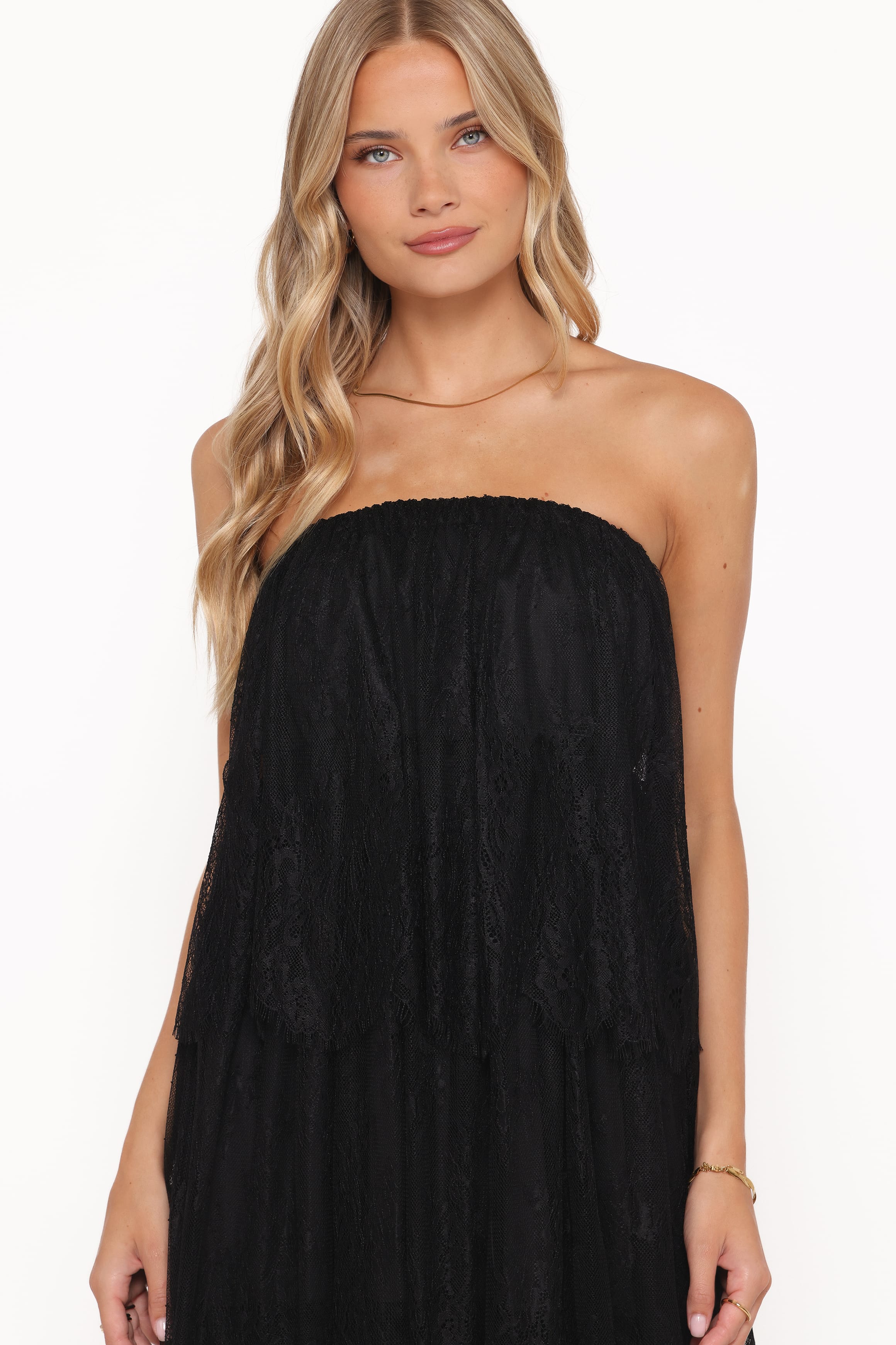 DRESSES Bloom Strapless Maxi Dress - Black Lace