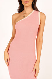 DRESSES @Blush One Shoulder Mini Dress - Pink (waiting on bulk)