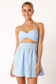 DRESSES @Boat Mini Dress - Blue