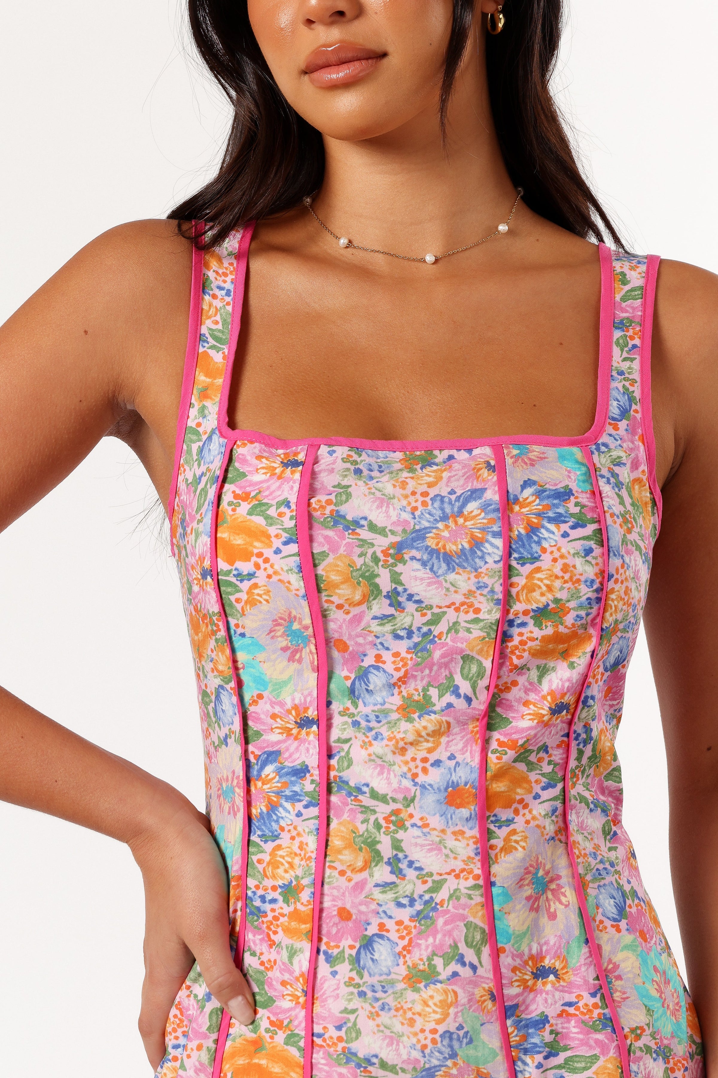 DRESSES @Bonie Mini Floral Dress - Pink Multi