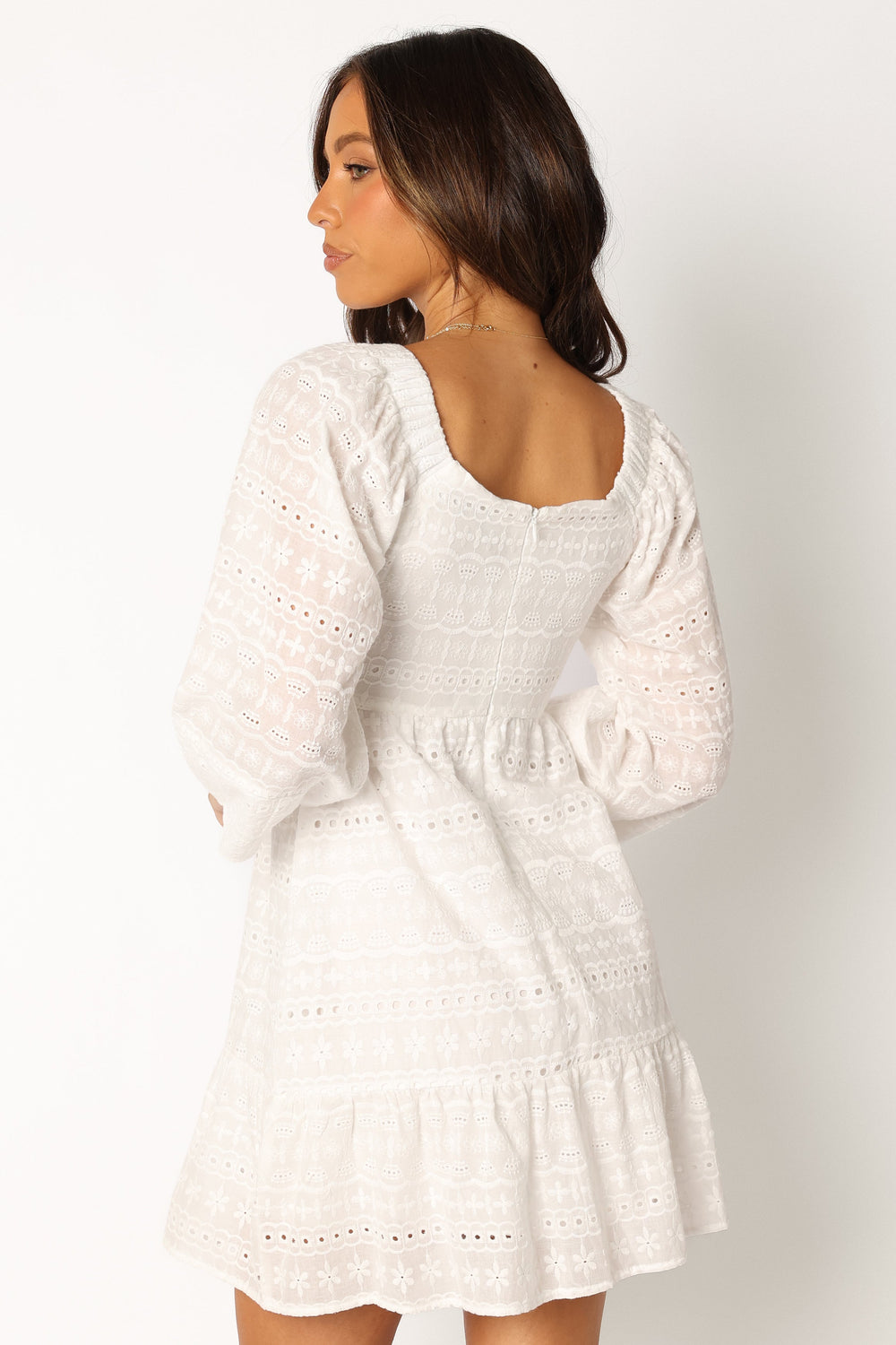 DRESSES @Bonnie Longsleeve Mini Dress - White