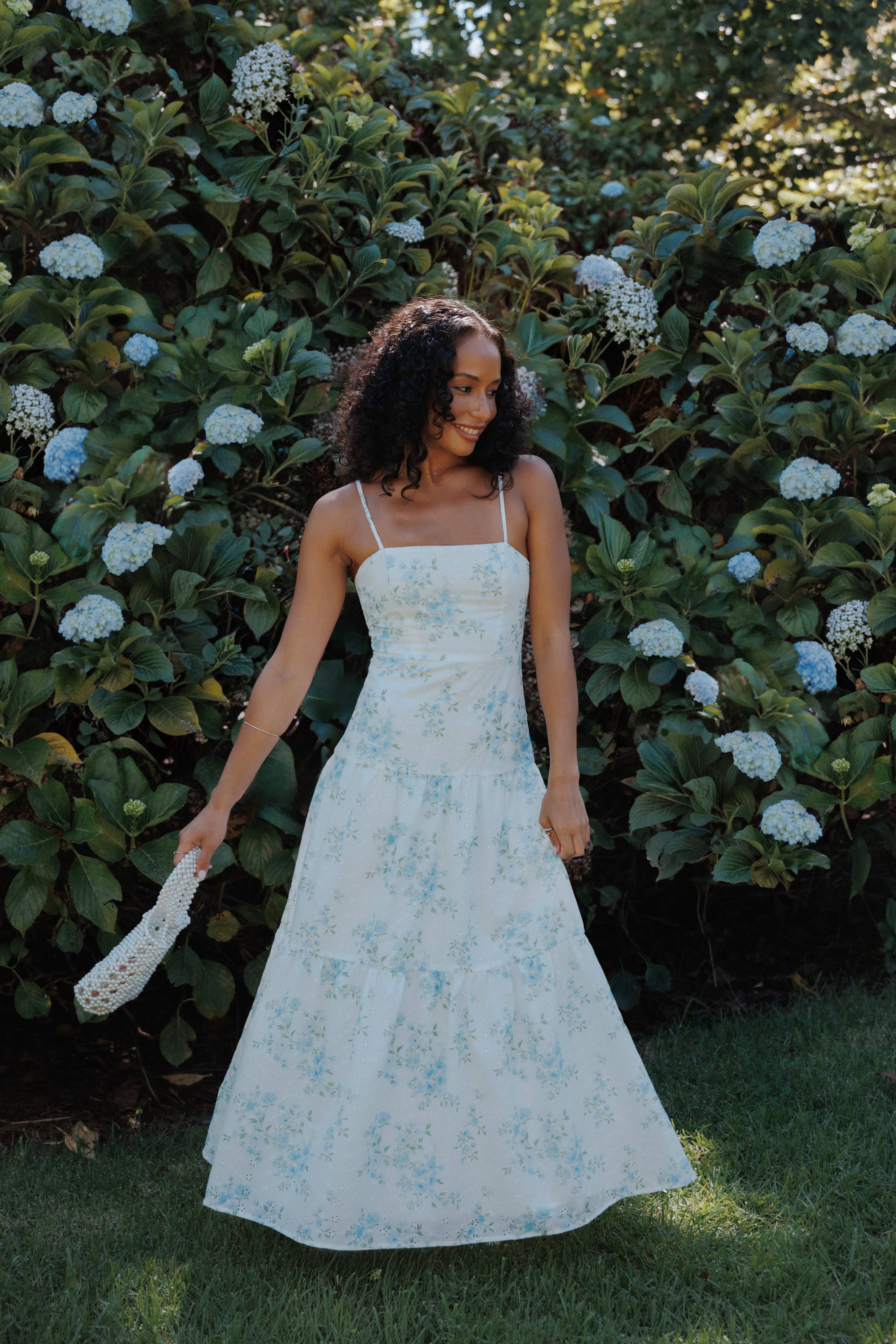 DRESSES Botanique Midi Dress - Blue Floral
