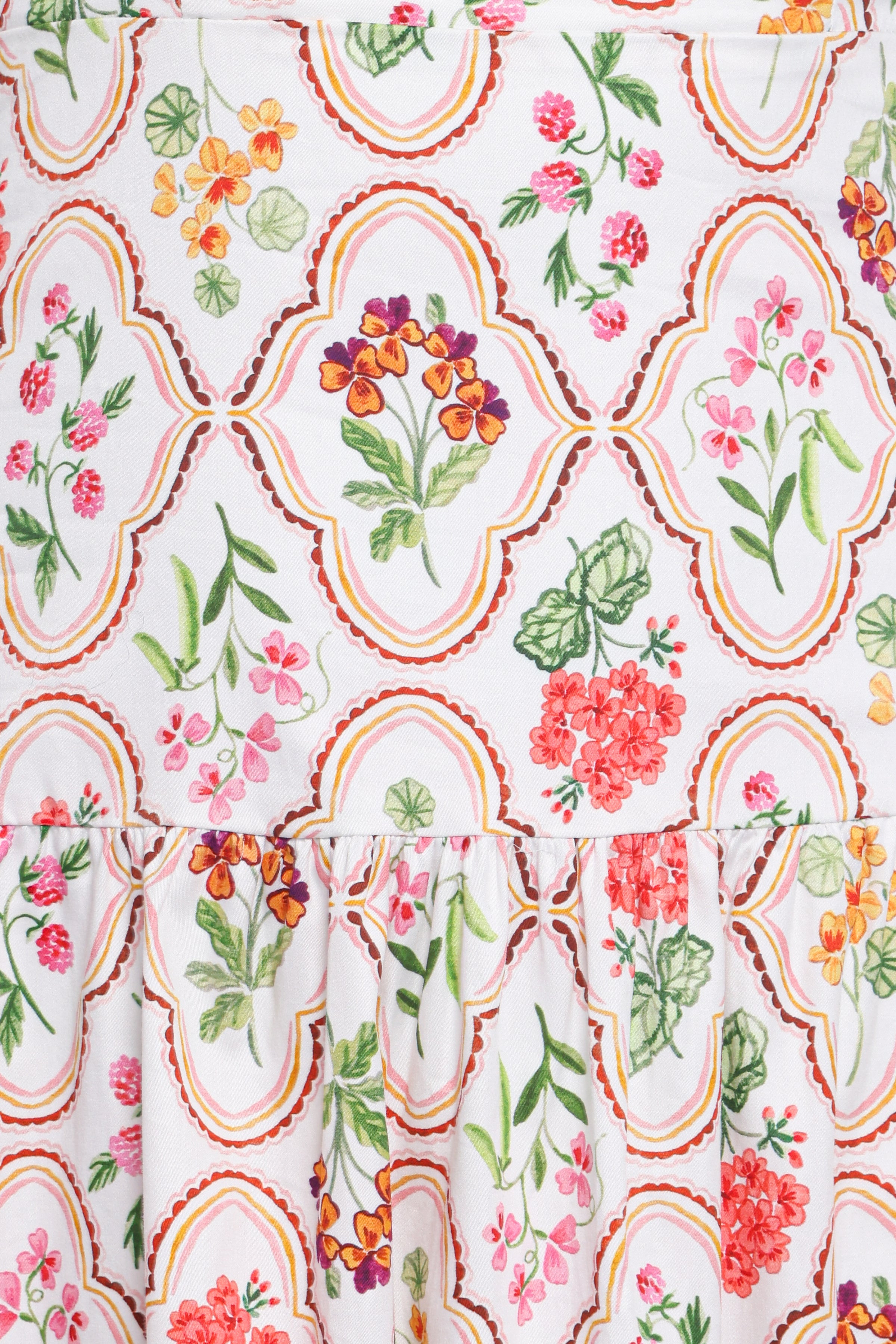 DRESSES Botanique Midi Dress - Coral Wildflower