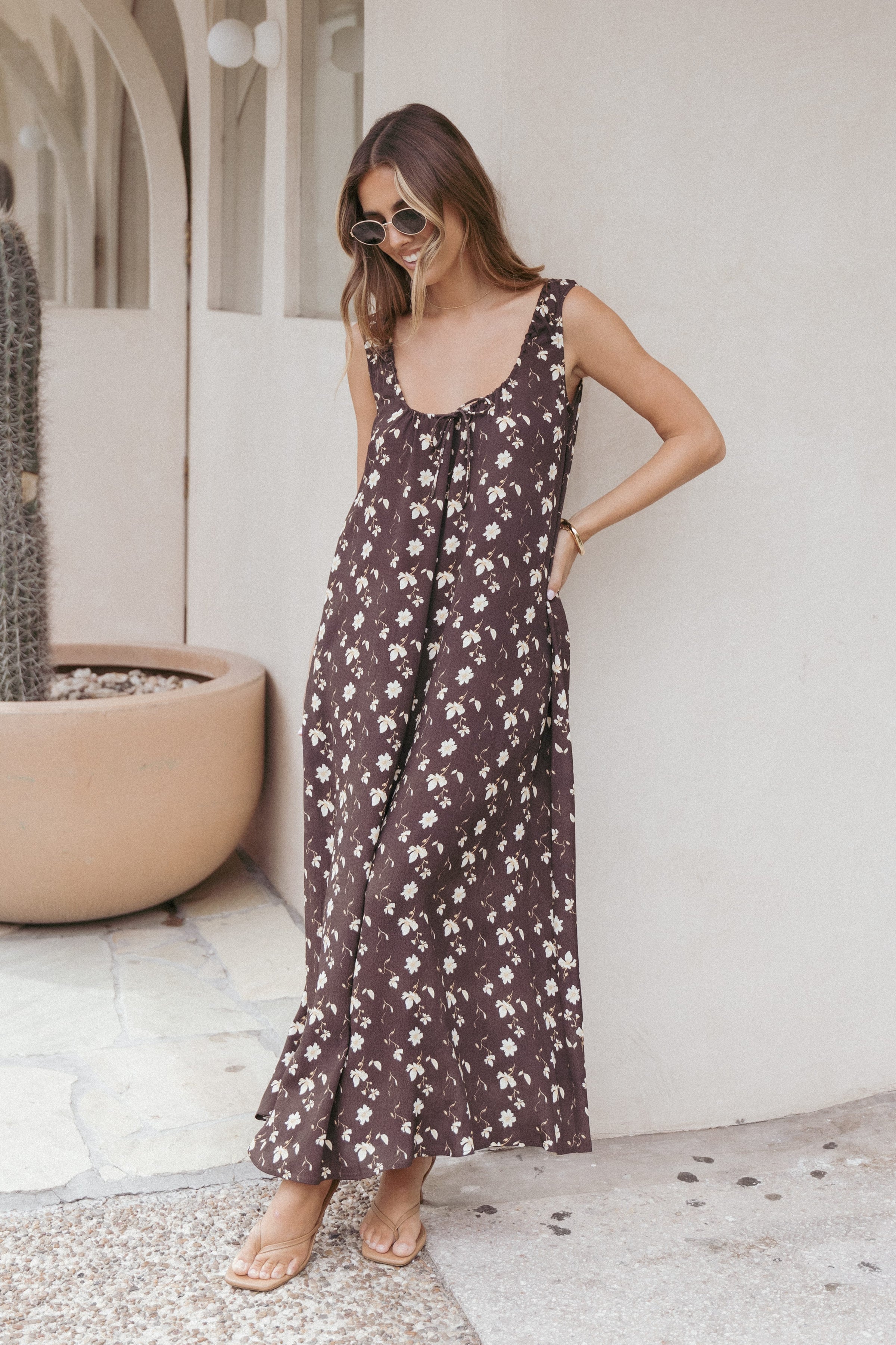DRESSES Bowman Maxi Dress - Brown Floral