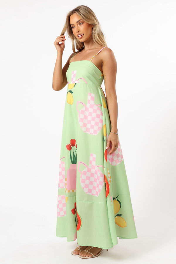 DRESSES @Brea Maxi Dress - Green Papaya