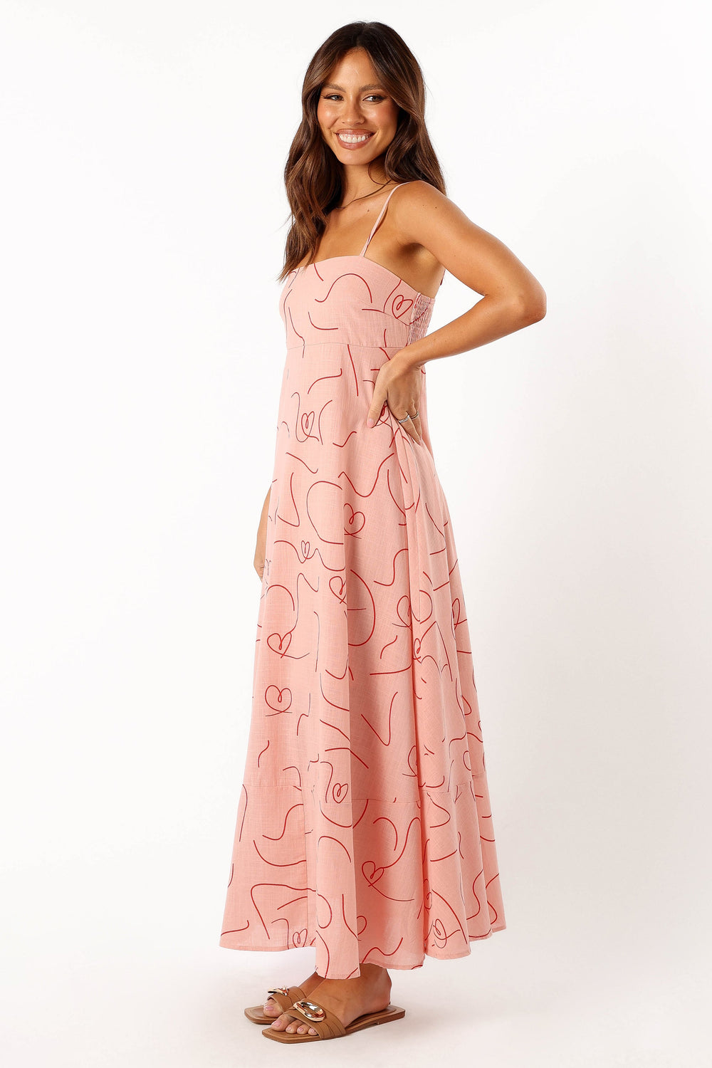 DRESSES @Brea Maxi Dress - Pink Swirl