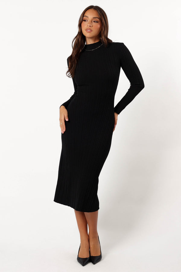 DRESSES @Briar Long Sleeve Dress - Black (Hold for Winter Essentials)