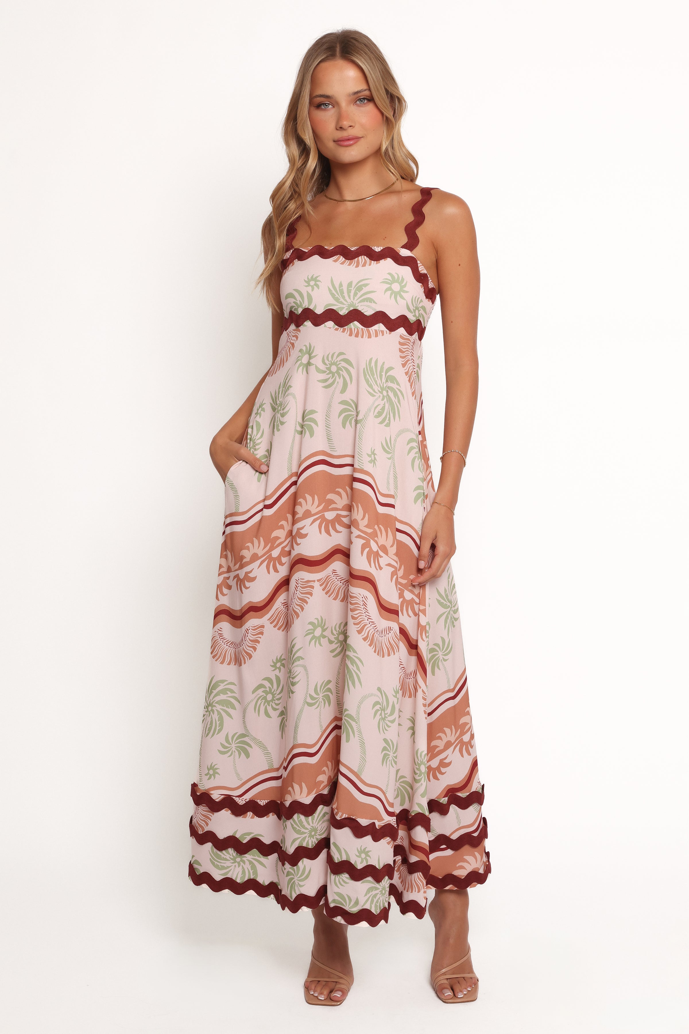 DRESSES Briella Maxi Dress - Palm Tree Print