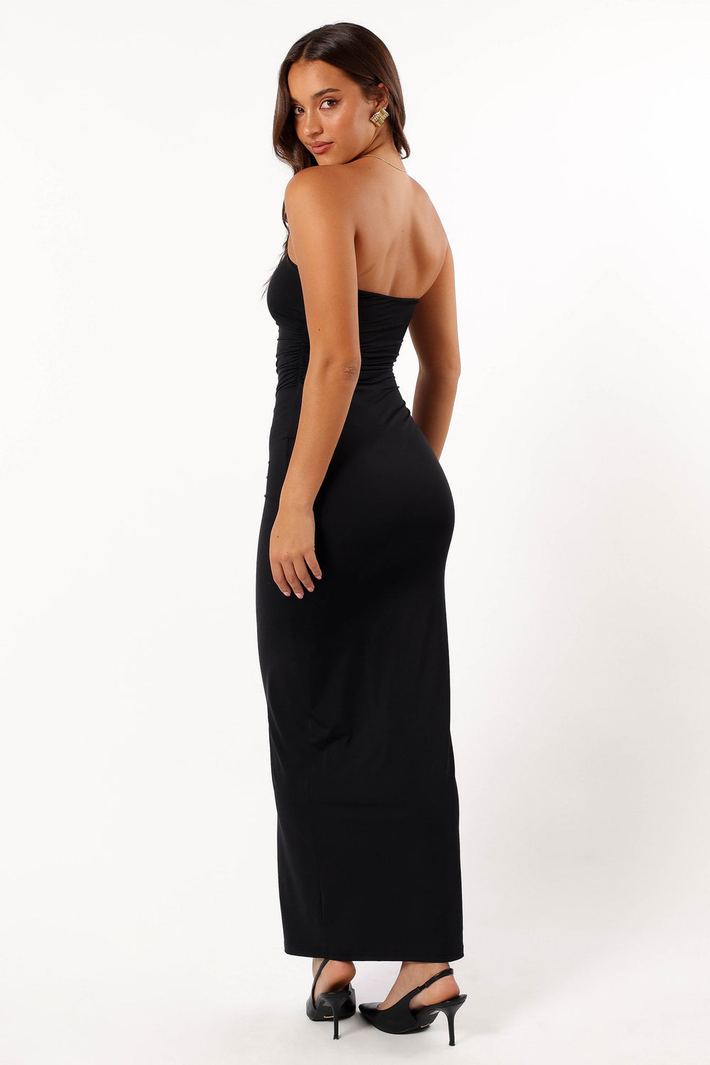 DRESSES @Brixley Strapless Maxi Dress - Black