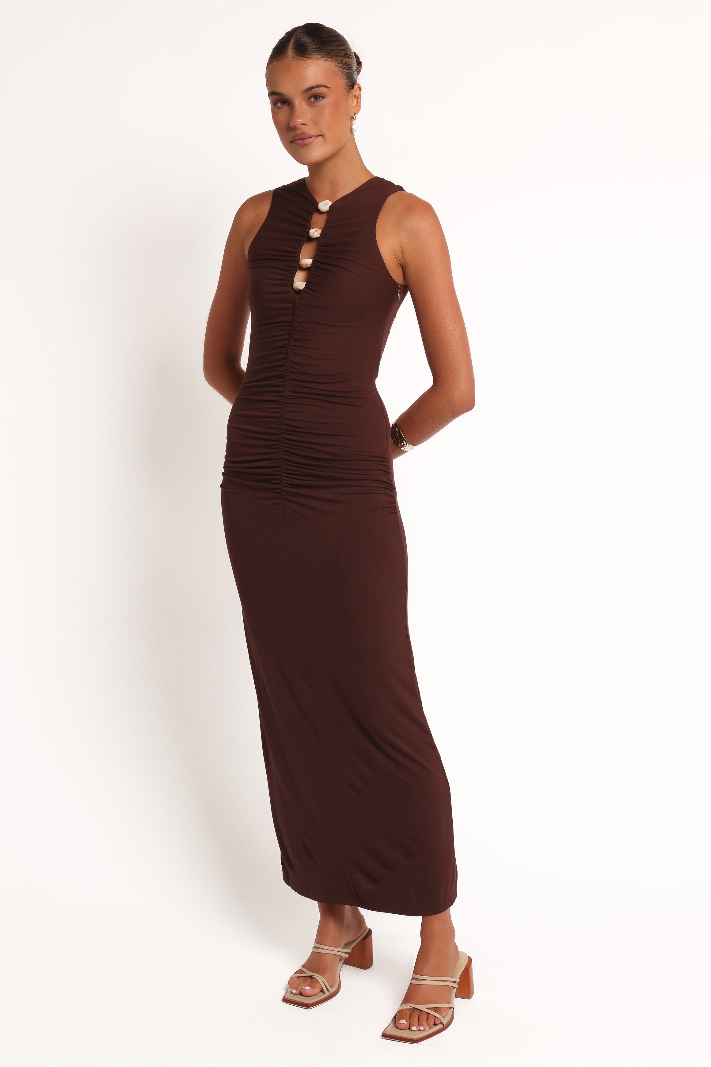 DRESSES Brody Midi Dress - Chocolate