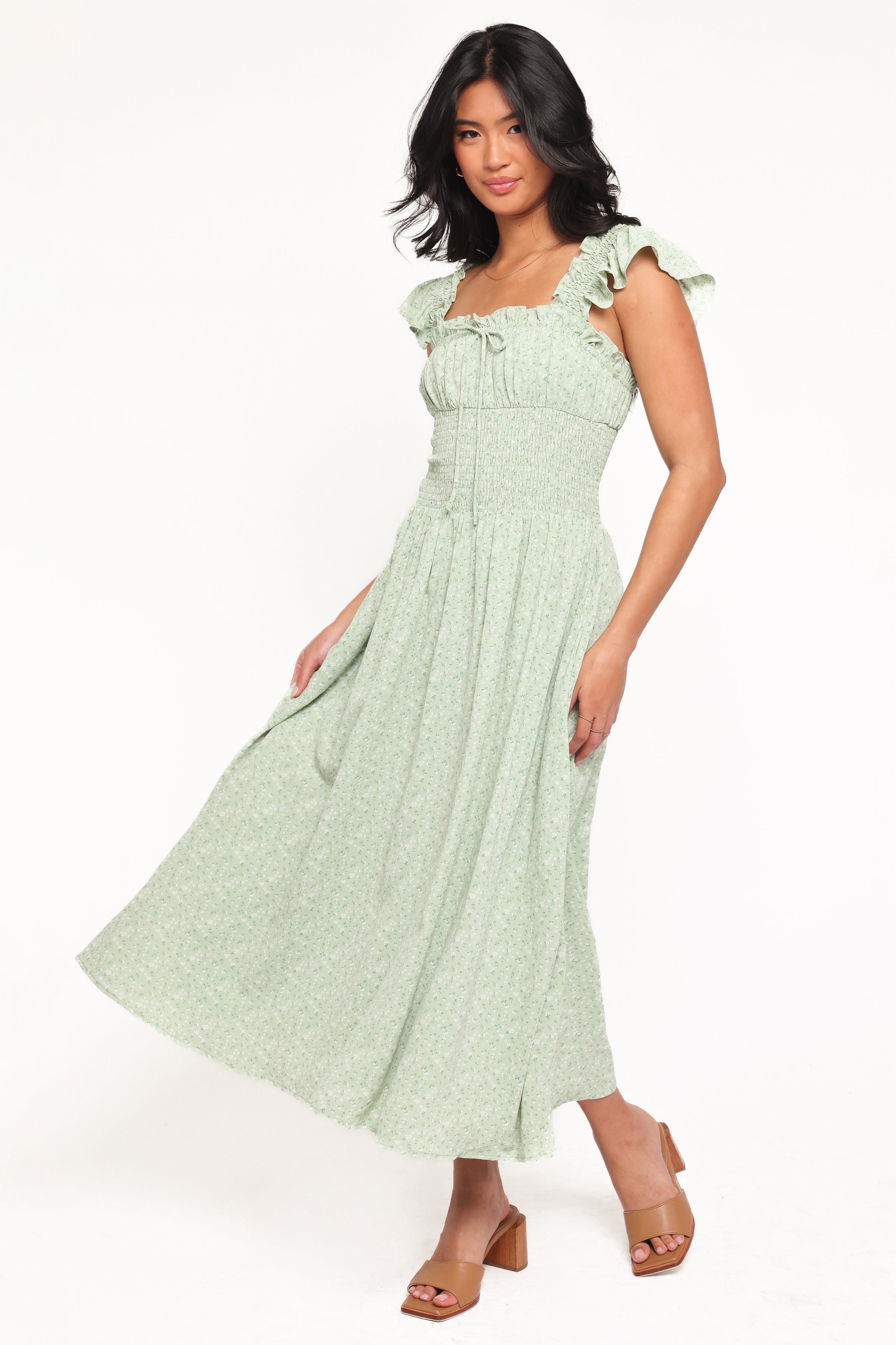 DRESSES Bronte Midi Dress - Green Floral