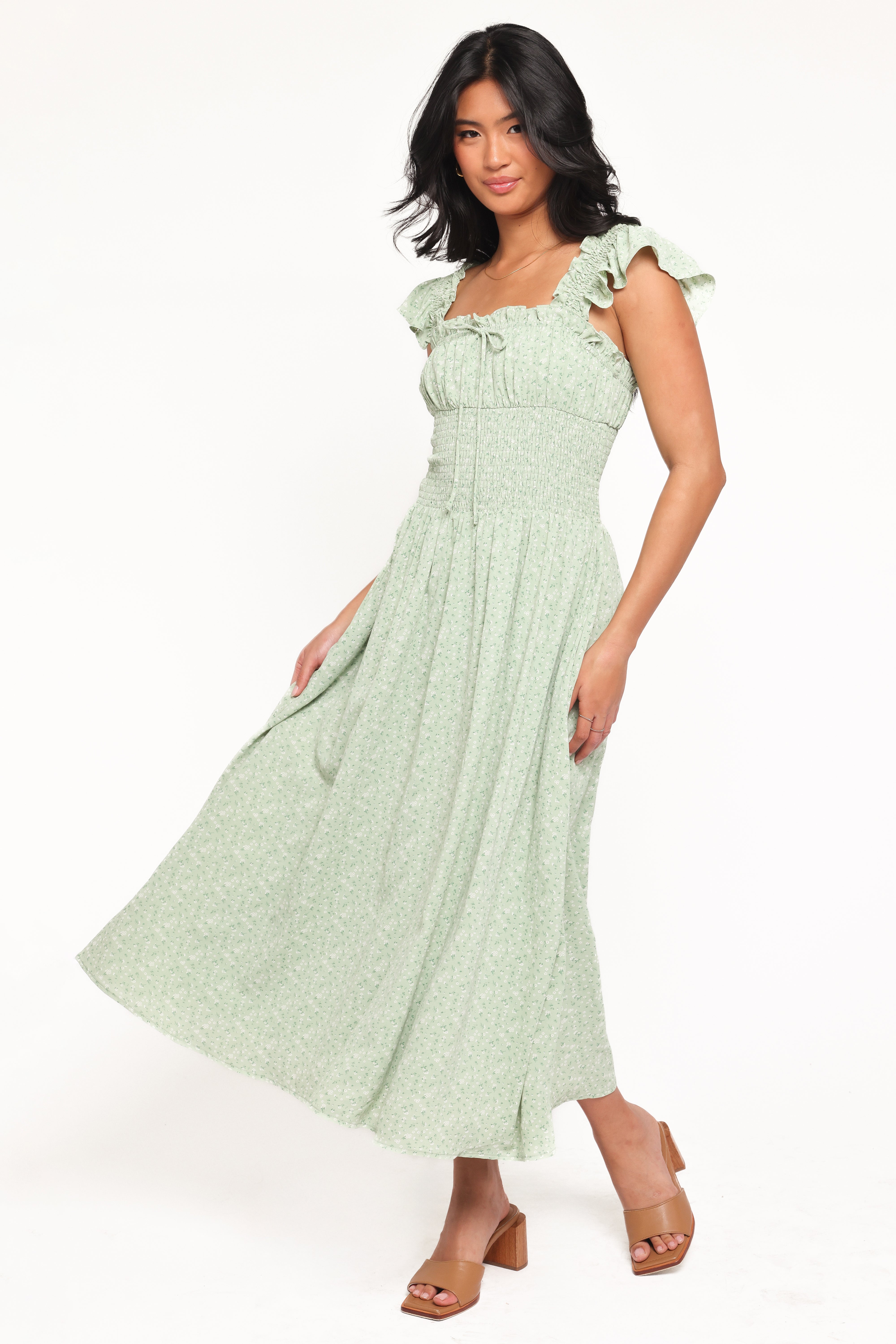 DRESSES Bronte Midi Dress - Green Floral