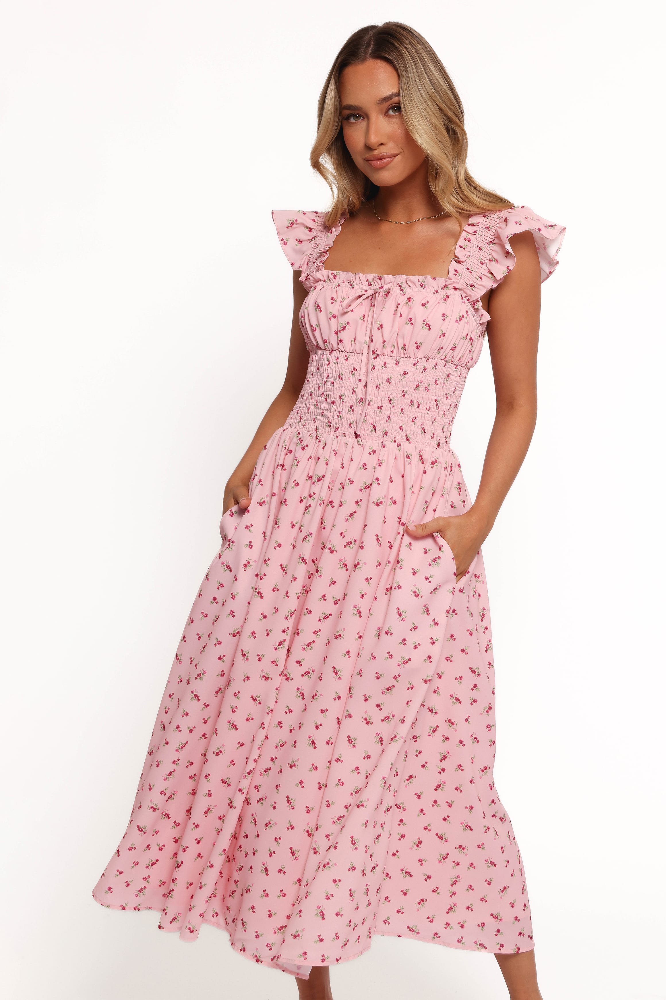 DRESSES Bronte Midi Dress - Pink Floral