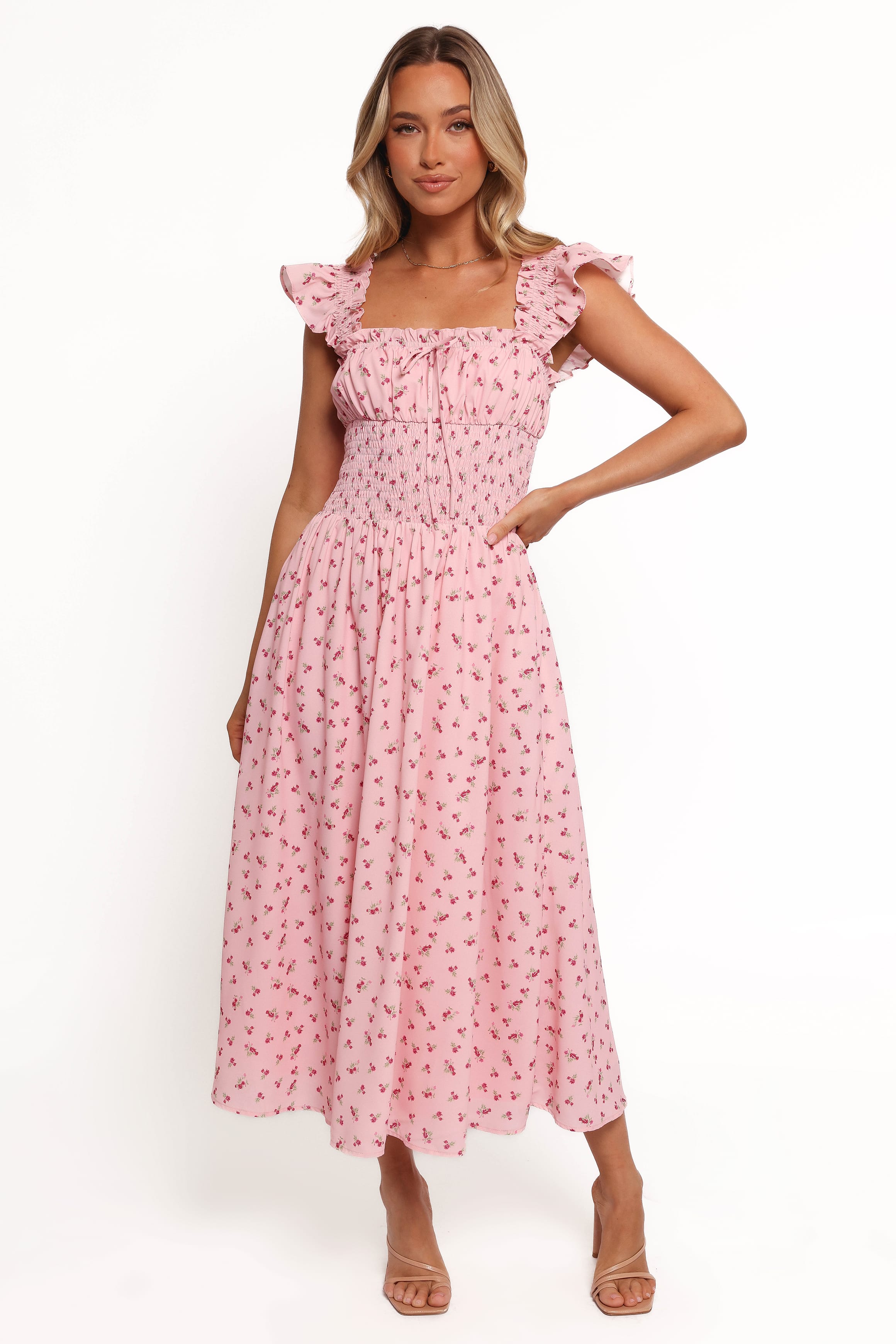 DRESSES Bronte Midi Dress - Pink Floral